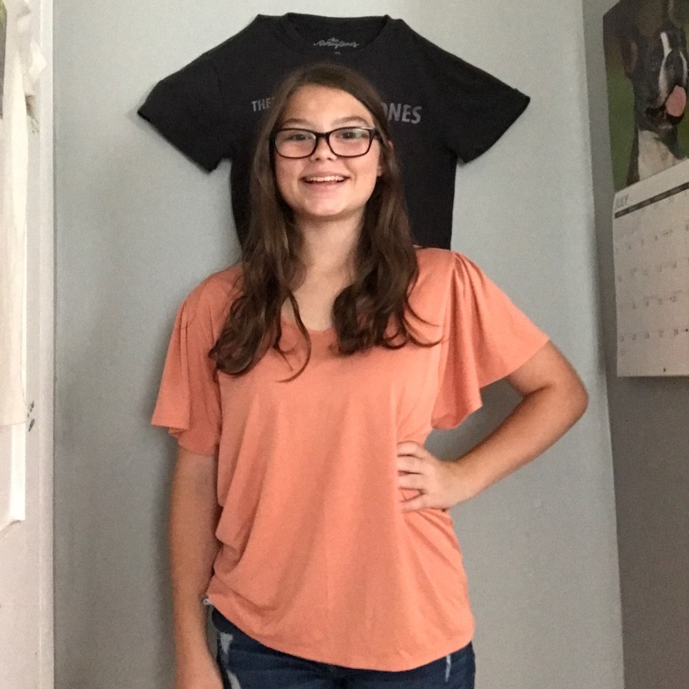 A new day medium shirt, pink plum color, brand new but no tags.